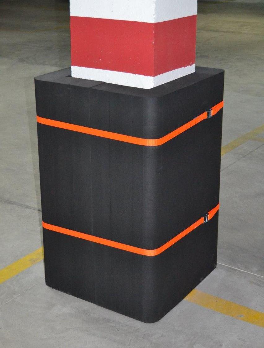 Protector adaptable para columnas en industrias